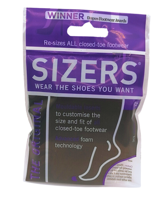 Round-Toe Shoe Sizing Inserts (1/2 Sizers (Purple))