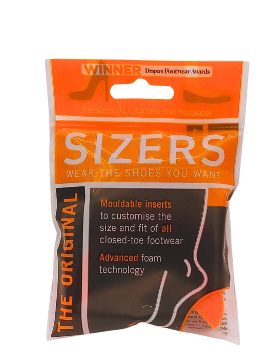 Round-Toe Shoe Sizing Inserts (1 Sizers (Orange))