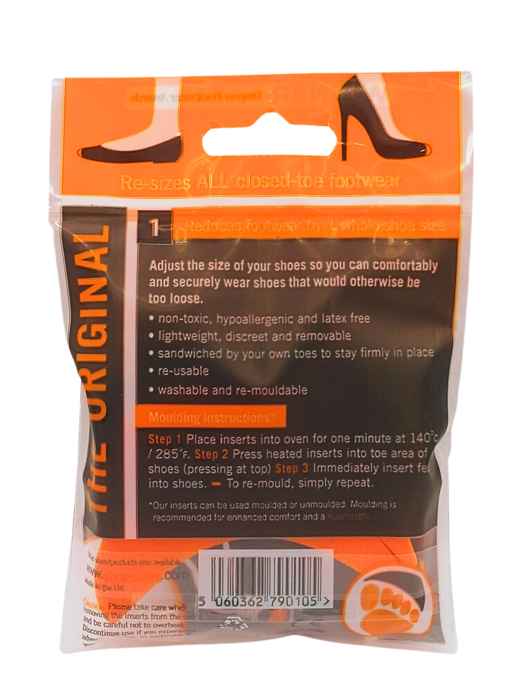 Round-Toe Shoe Sizing Inserts (1 Sizers (Orange))